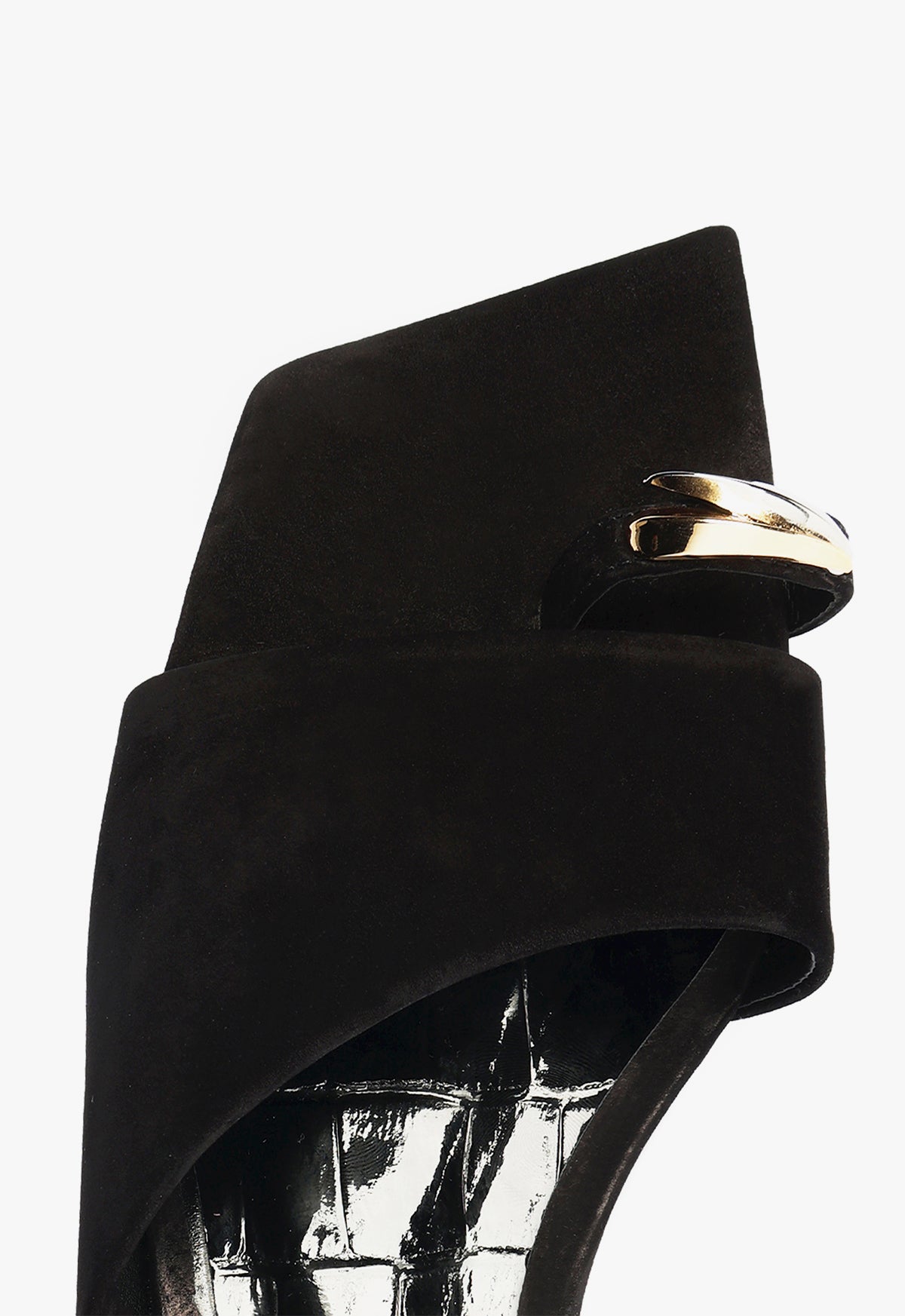 Jodie Black Leather Flat Sandal RESORT 25 - Schutz Shoes