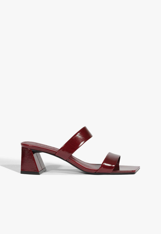 Chantal Mid Patent Sandal PRE FALL 25 5 Red Patent - Schutz Shoes