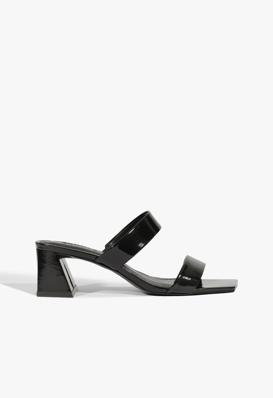 Chantal Mid Patent Sandal PRE FALL 25 5 Black Patent - Schutz Shoes