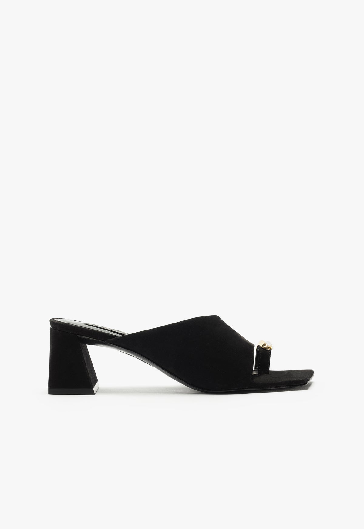 Jodie Mid Sandal RESORT 25 5 Black Nubuck - Schutz Shoes