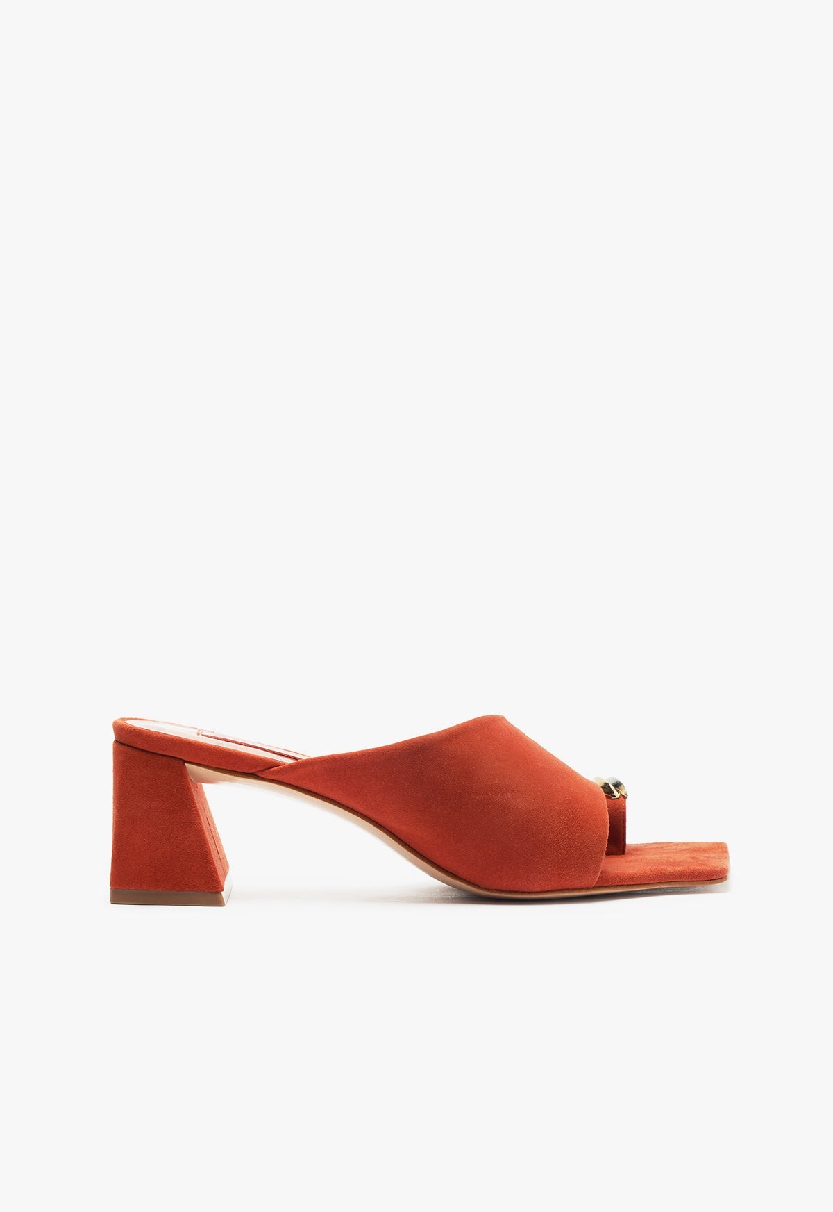 Jodie Mid Sandal RESORT 25 5 Orange Nubuck - Schutz Shoes