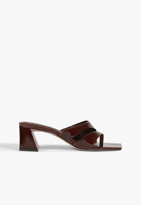 Madeline Mid Sandal HIGH SUMMER 25 5 Root Brown Leather - Schutz Shoes