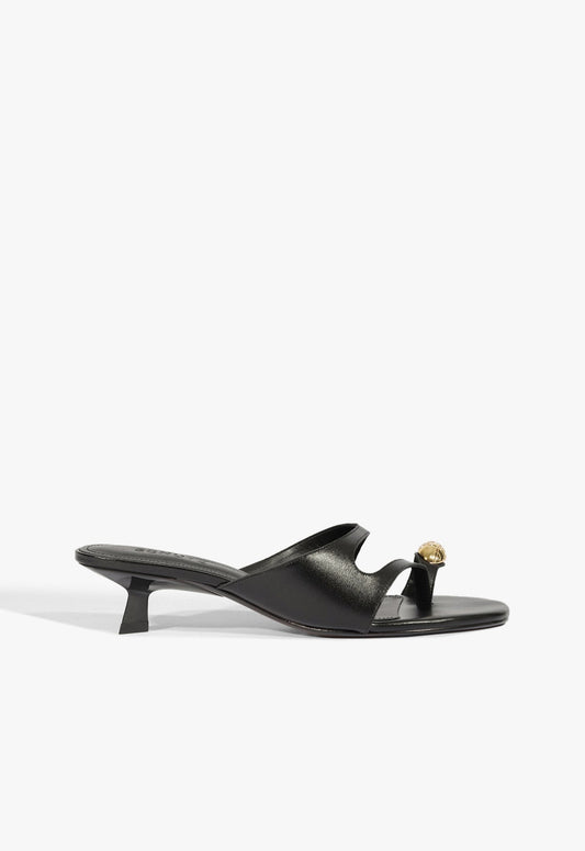 Elliote Leather Sandal Pre Fall 25 5 Black Leather - Schutz Shoes