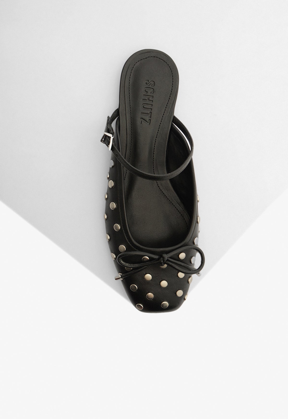 Arissa Mule Black Leather Flat RESORT 25 - Schutz Shoes