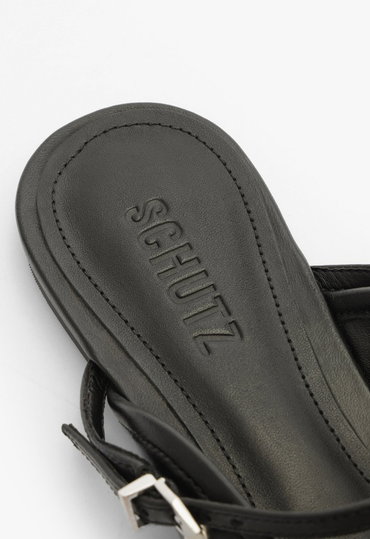 Arissa Mule Black Leather Flat RESORT 25 - Schutz Shoes