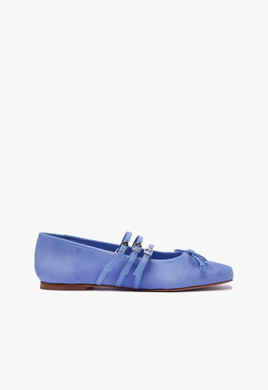 Arissa Strap Flat FALL 24 5 Blue Suede - Schutz Shoes