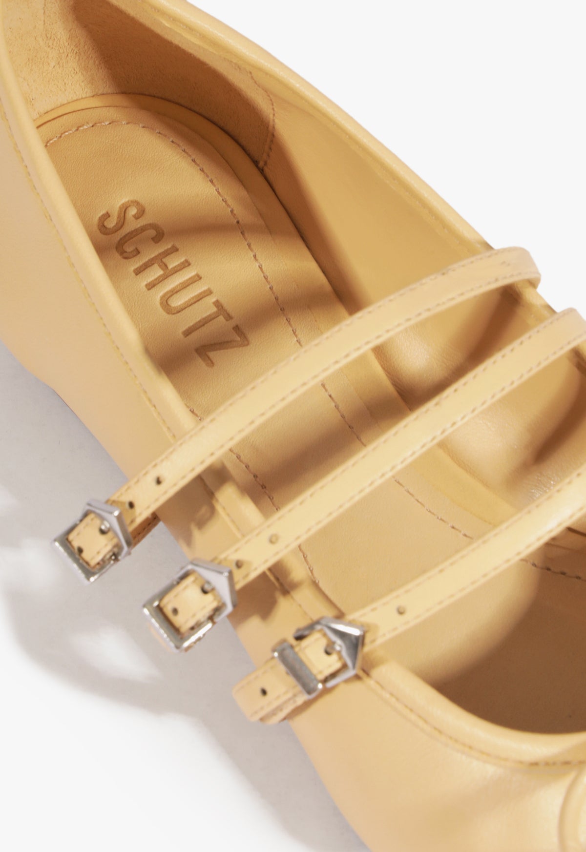 Arissa Beige Leather Ballet Flat FALL 24 - Schutz Shoes