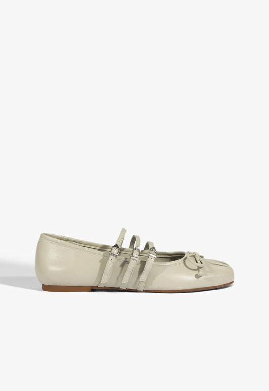 Arissa Gray Leather Ballet Flat FALL 24 5 Gray Suede - Schutz Shoes