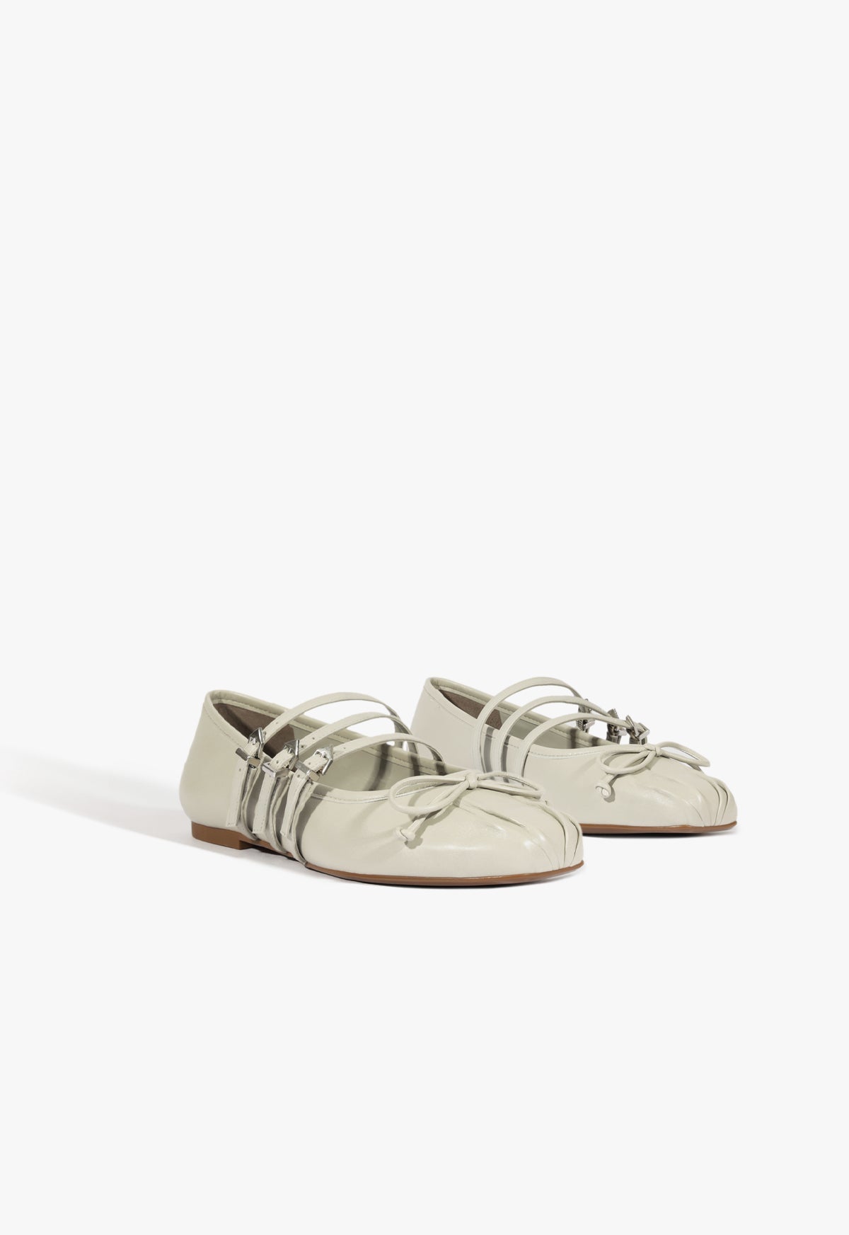 Arissa Gray Leather Ballet Flat FALL 24 - Schutz Shoes
