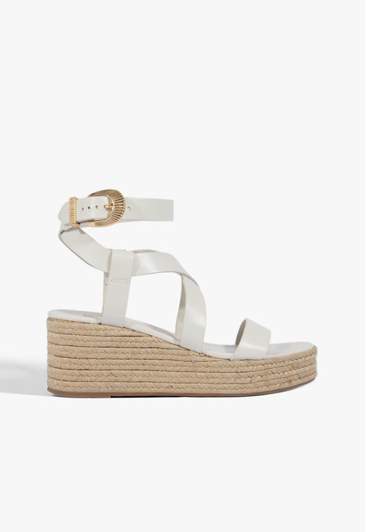 Harper Flatform Sandal SUMMER 25 5 White Leather - Schutz Shoes