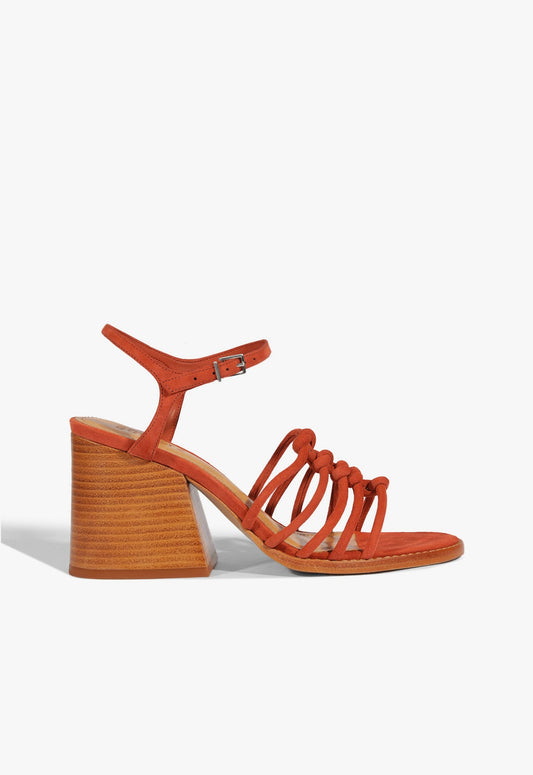 Sandy Sandal SPRING 25 5 Sunset Ochre Suede - Schutz Shoes