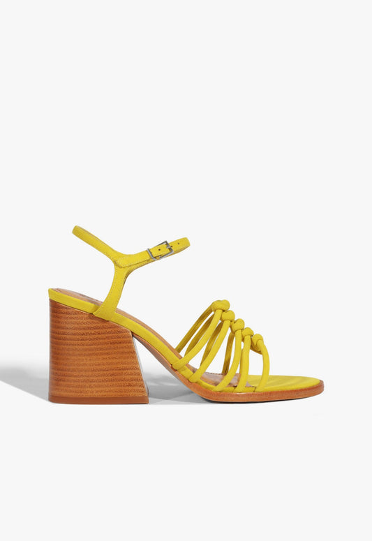 Sandy Sandal SPRING 25 5 Citrus Yellow Suede - Schutz Shoes