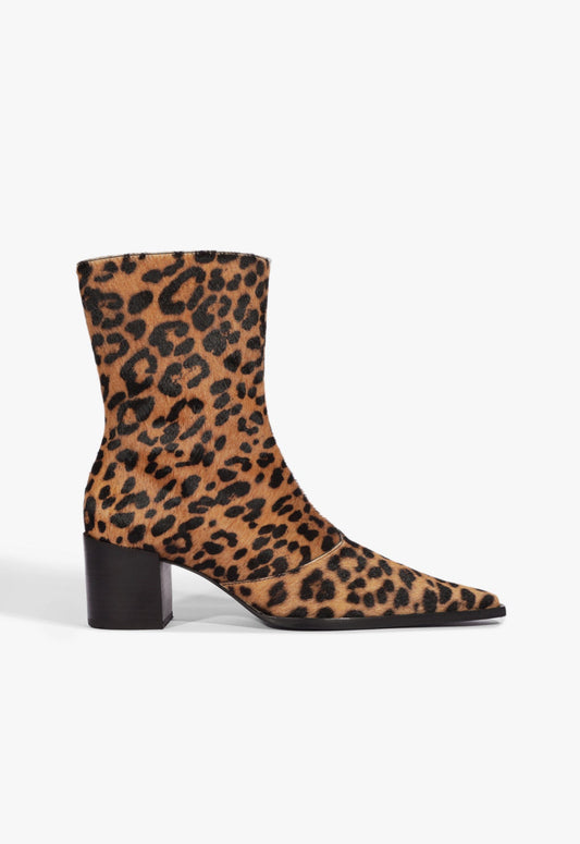 Raffaela Mid Bootie WINTER 24 5 Animal Print Leather - Schutz Shoes
