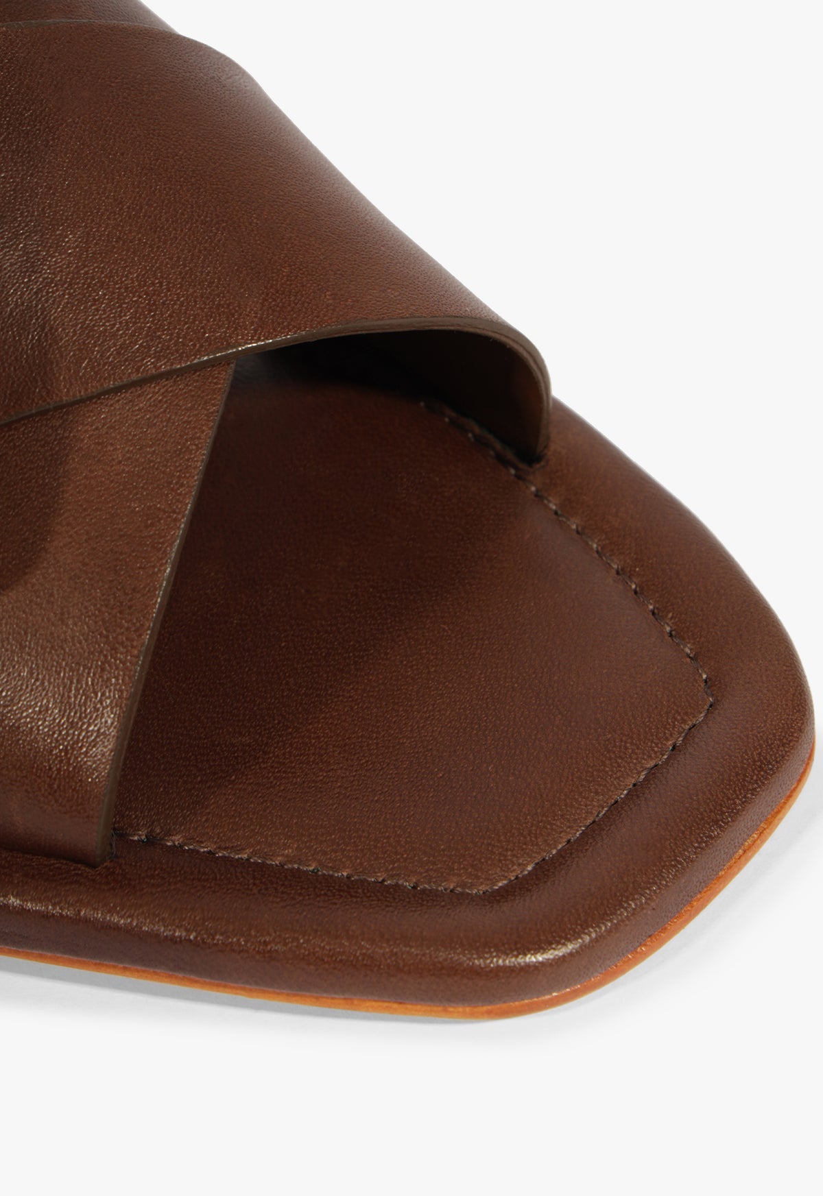 Lois Brown Leather Flat Sandal HIGH SUMMER 25 - Schutz Shoes