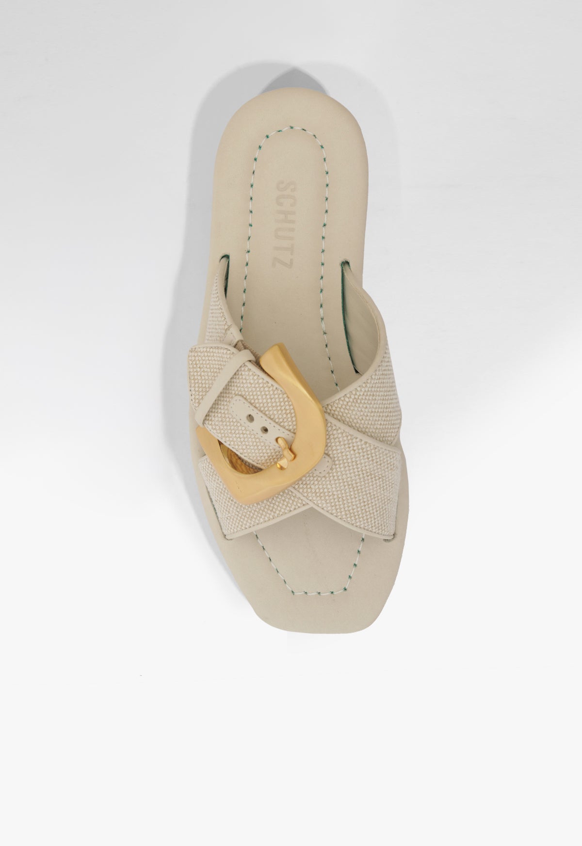 Lois Beige Linen Flat Sandal HIGH SUMMER 25 - Schutz Shoes