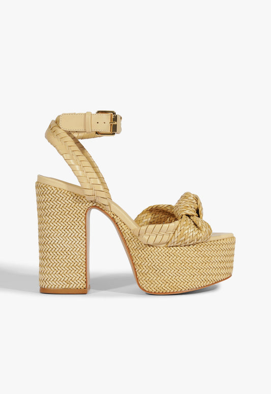 Khari Platform Sandal SPRING 25 5 Beige Synthetic - Schutz Shoes