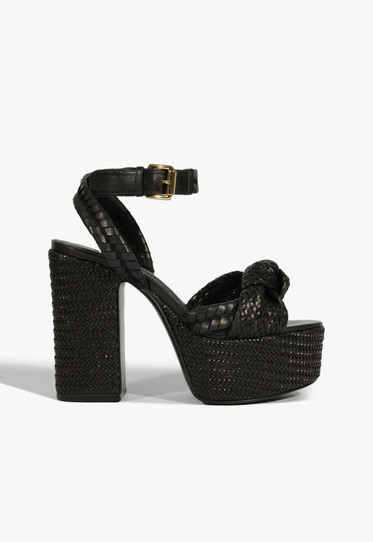 Khari Platform Sandal SPRING 25 5 Black Synthetic - Schutz Shoes