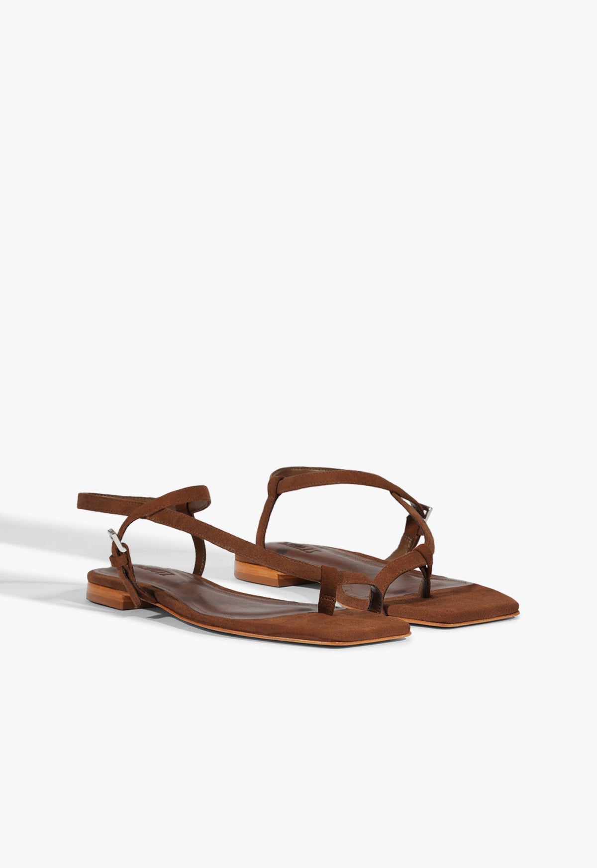 Lisa Brown Suede Flat Sandal HIGH SUMMER 25 - Schutz Shoes