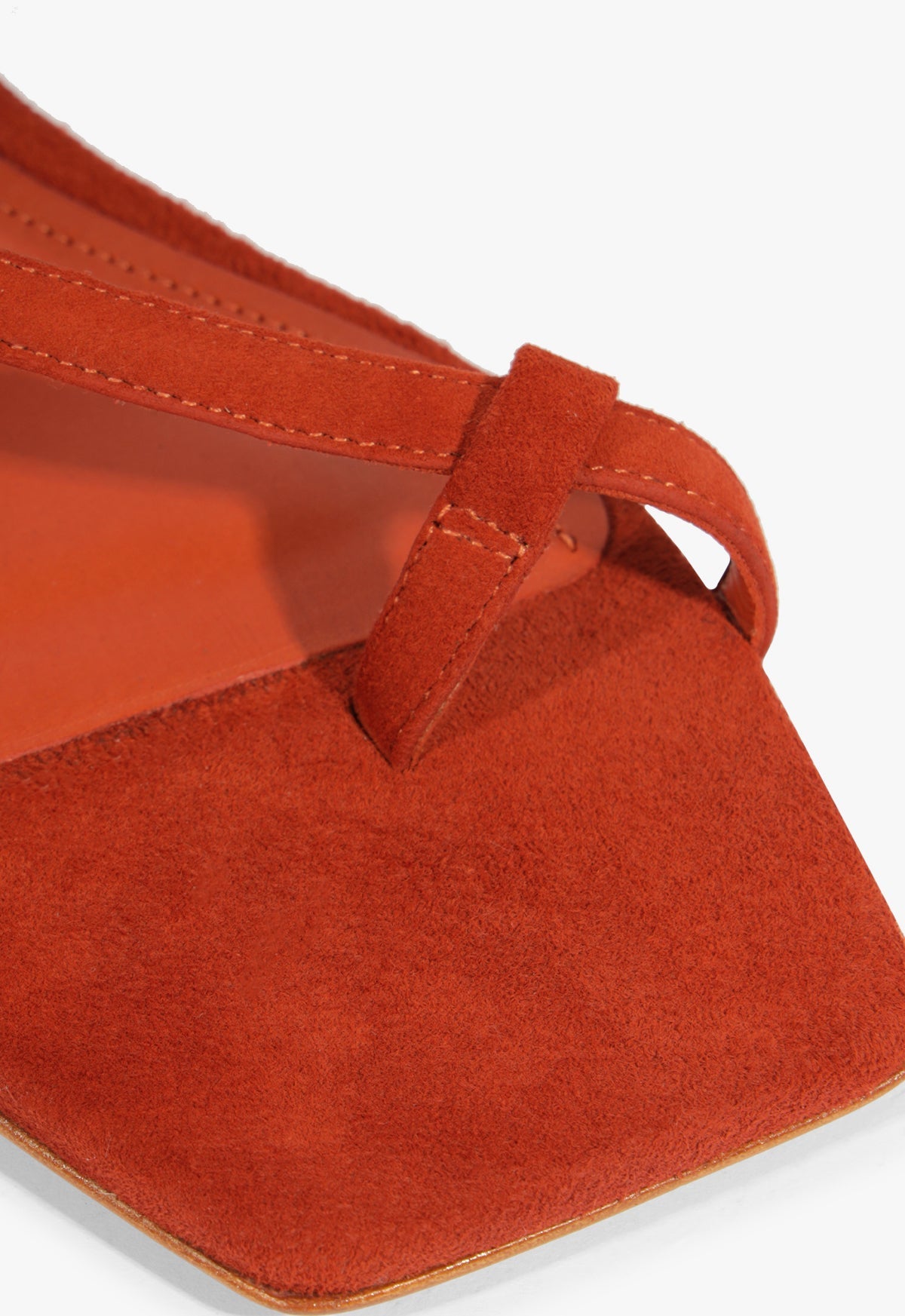 Lisa Red Suede Flat Sandal HIGH SUMMER 25 - Schutz Shoes