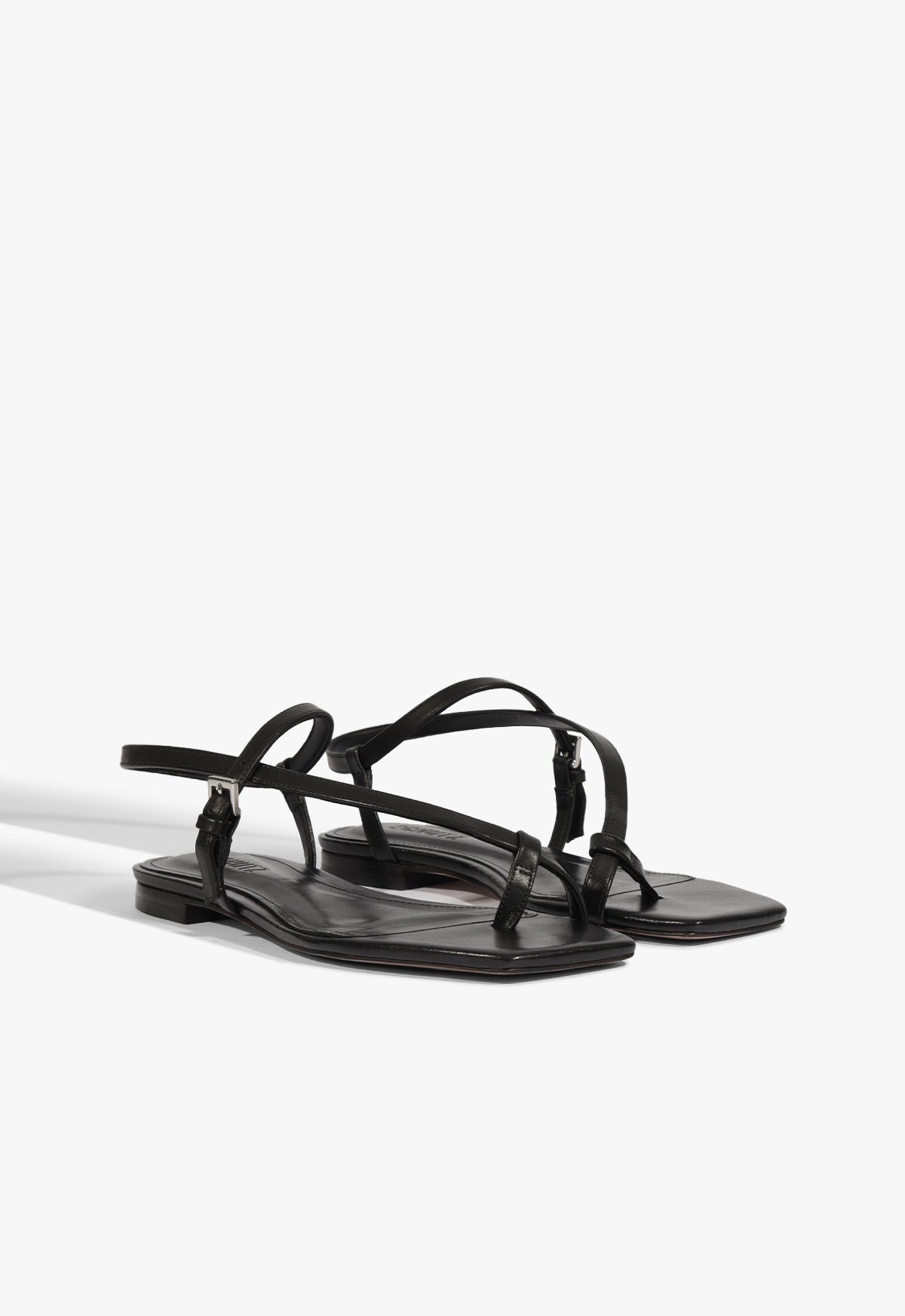 Lisa Black Leather Flat Sandal HIGH SUMMER 25 - Schutz Shoes