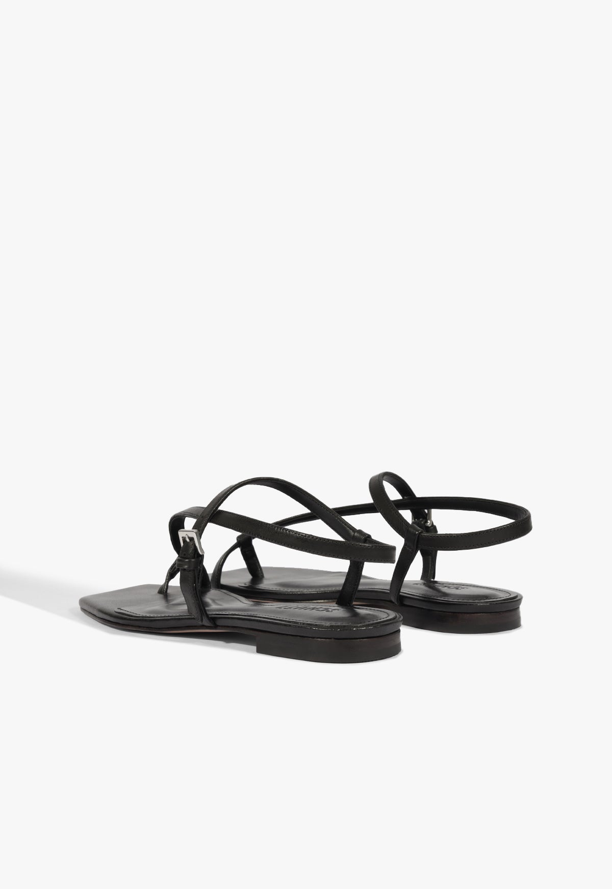 Lisa Black Leather Flat Sandal HIGH SUMMER 25 - Schutz Shoes