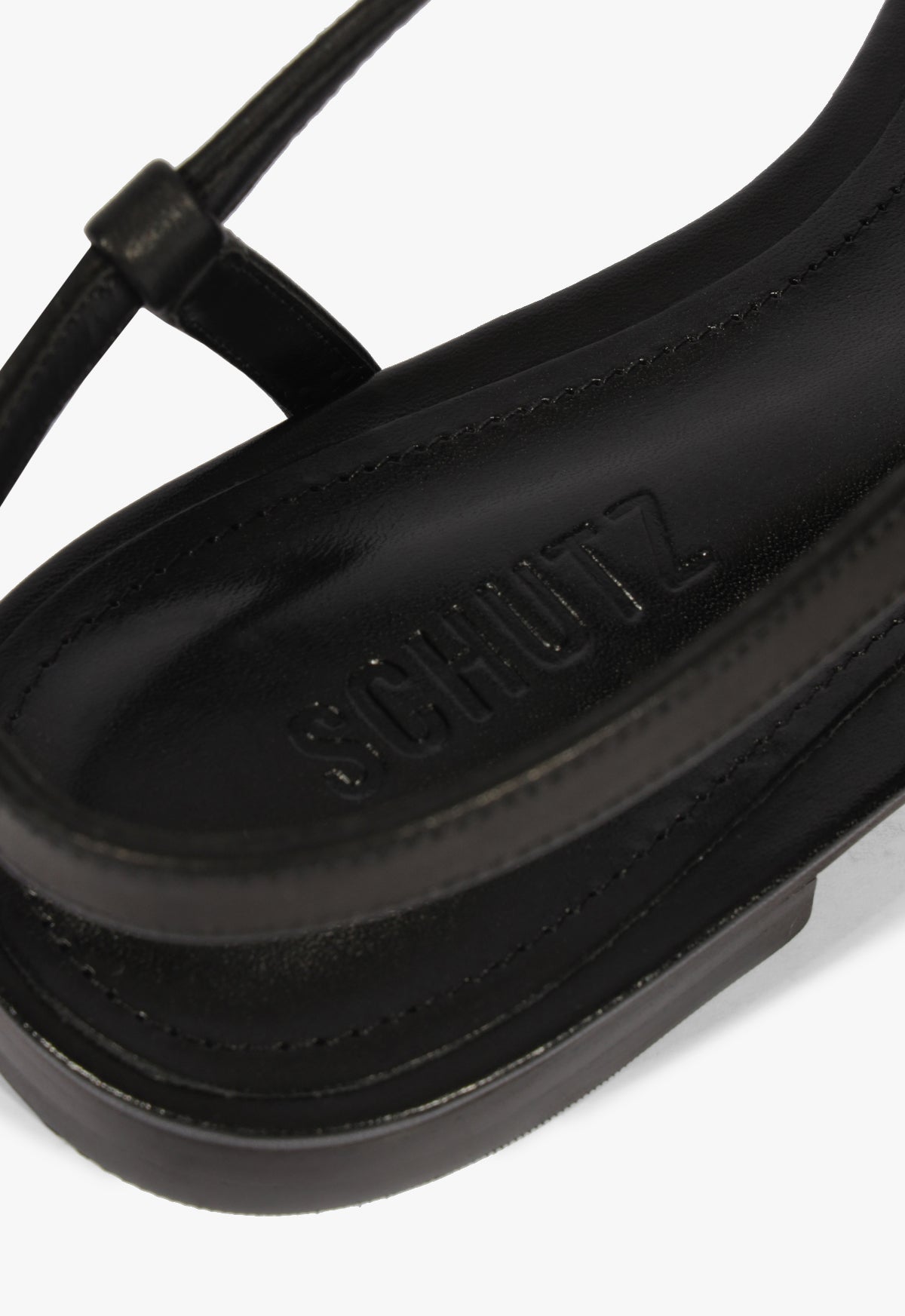Lisa Black Leather Flat Sandal HIGH SUMMER 25 - Schutz Shoes
