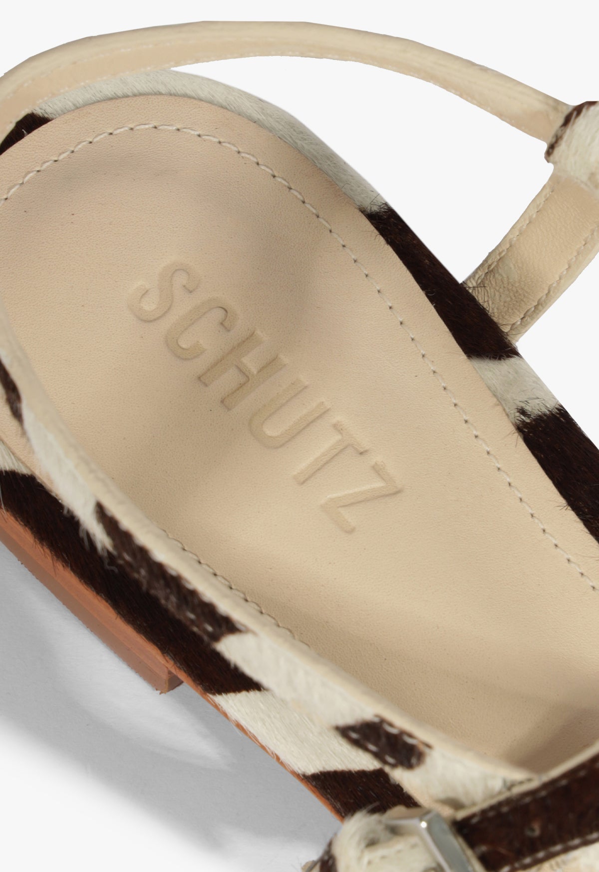 Lisa Animal Print Leather Flat Sandal HIGH SUMMER 25 - Schutz Shoes