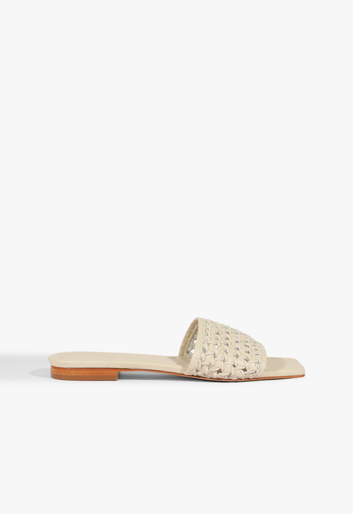 Juliet White Leather Flat Sandal HIGH SUMMER 25 5 Off White Leather - Schutz Shoes