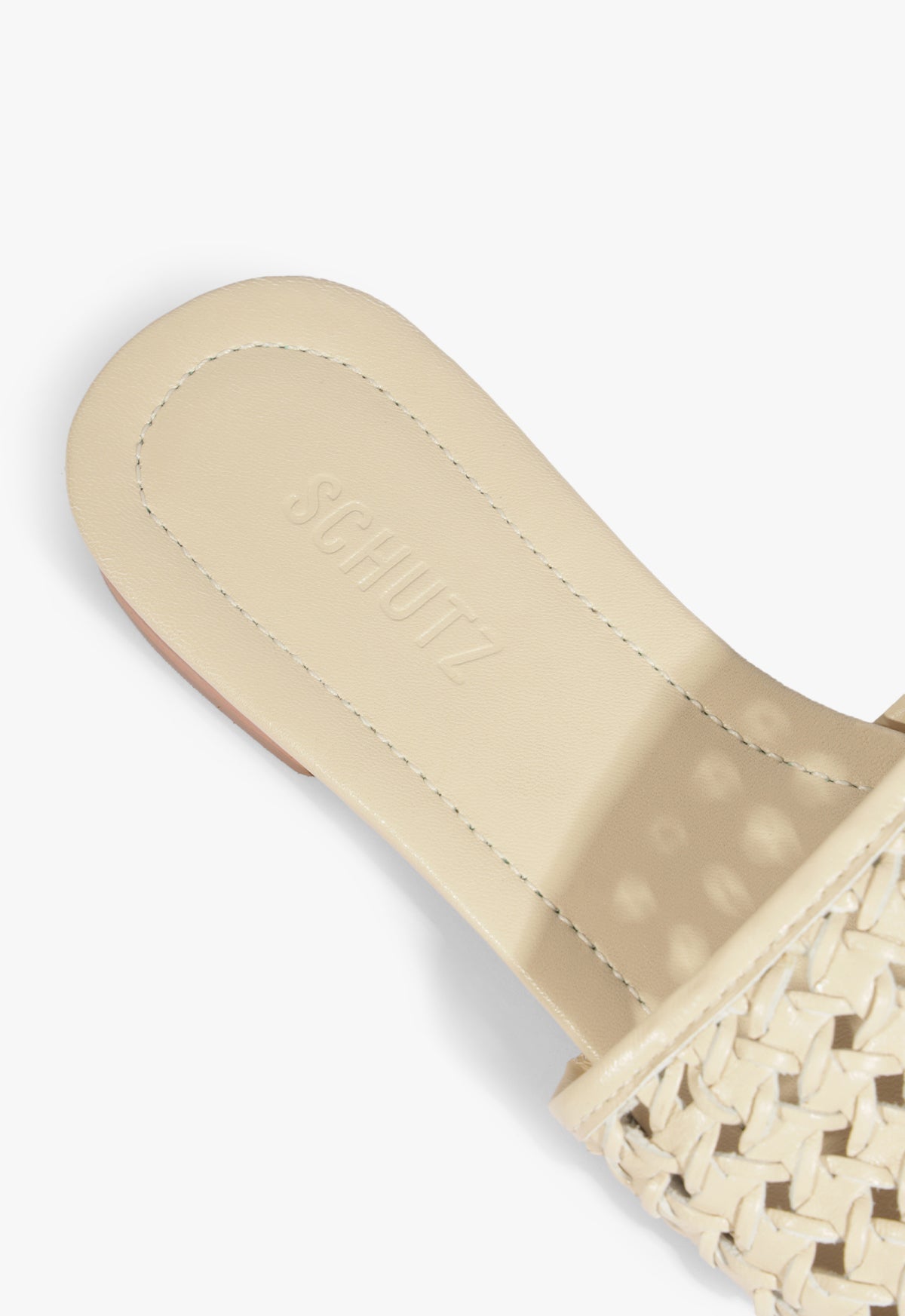 Juliet White Leather Flat Sandal HIGH SUMMER 25 - Schutz Shoes
