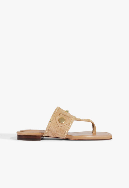 Aria Beige Suede Sandal HIGH SUMMER 25 5 Sandstone Suede - Schutz Shoes