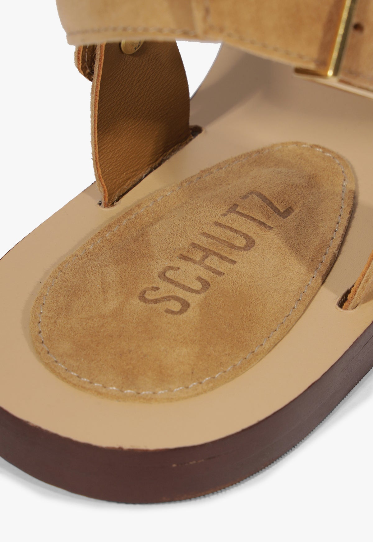 Stevie Brown Suede Flat Sandal HIGH SUMMER 25 - Schutz Shoes