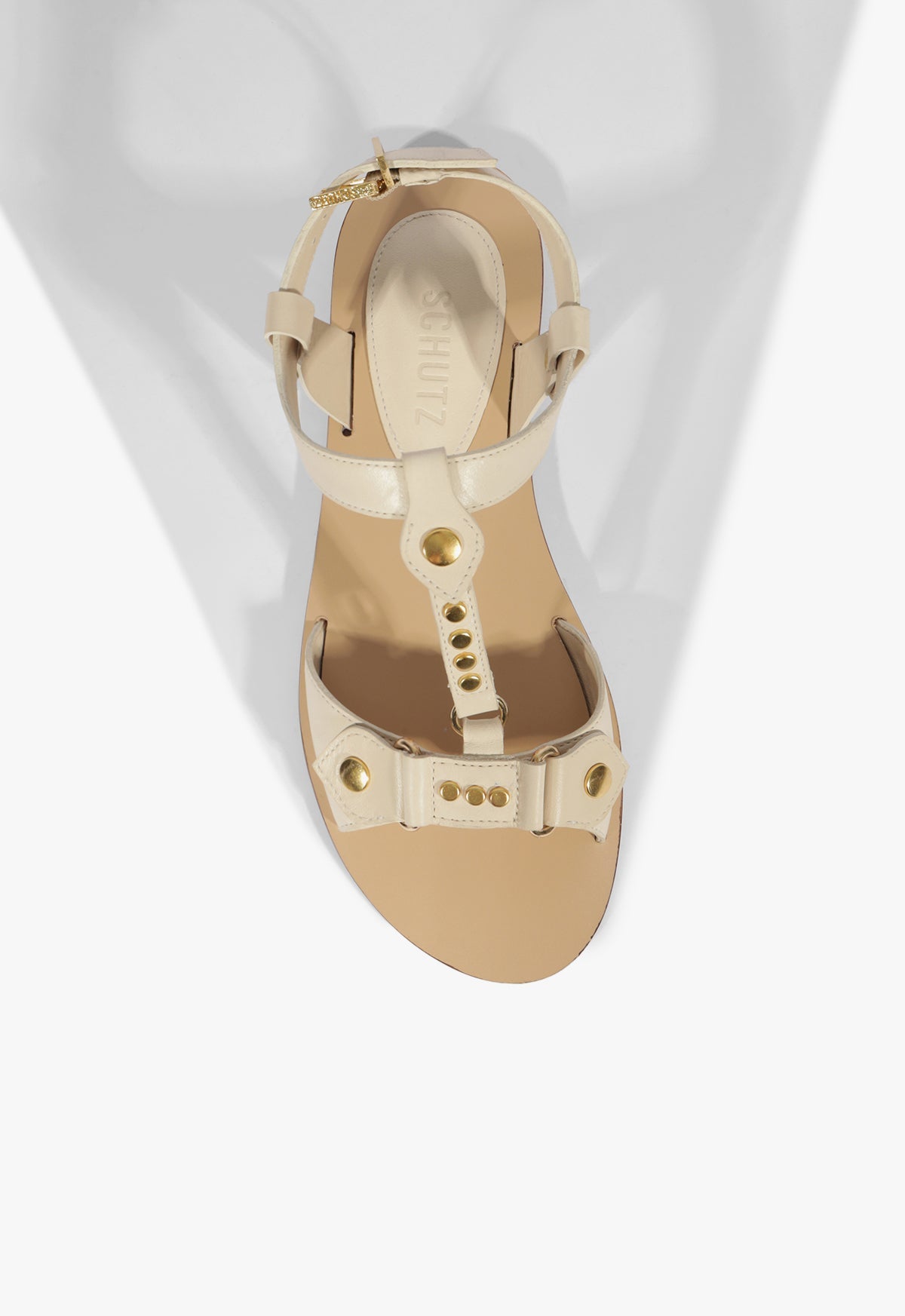 Stevie White Leather Flat Sandal HIGH SUMMER 25 - Schutz Shoes