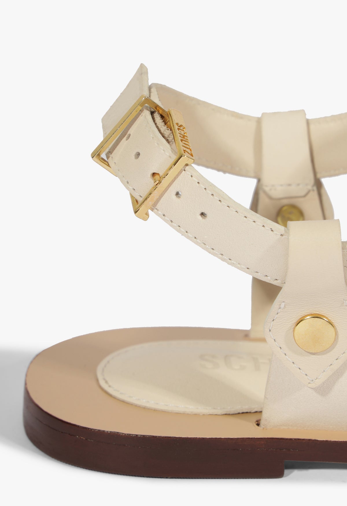 Stevie White Leather Flat Sandal HIGH SUMMER 25 - Schutz Shoes