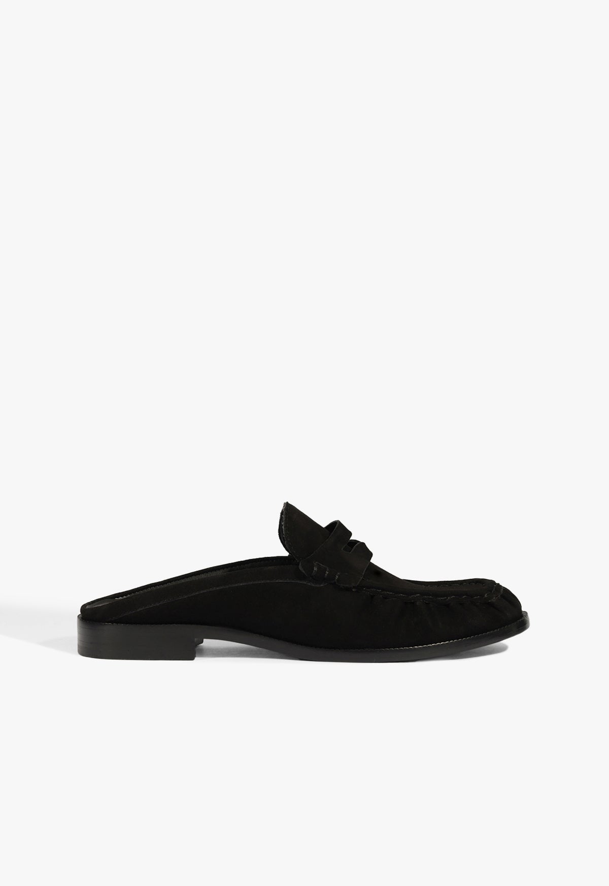 Tyche Mule Suede Flat PRE FALL 25 5 Black Suede - Schutz Shoes