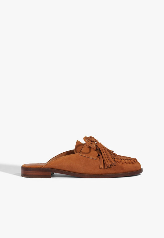 Kim Mule Suede Flat Pre Fall 25 5 Brownie Suede - Schutz Shoes