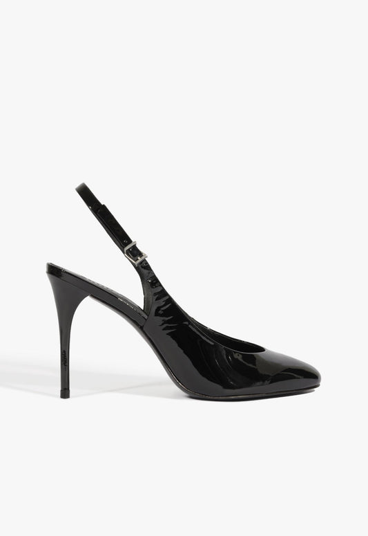 Geraldine Sling Patent Pump PRE FALL 25 5 Black Patent - Schutz Shoes
