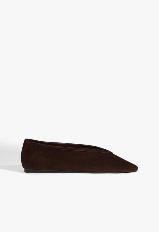 Courtney Suede Flat PRE FALL 25 5 Brown Suede - Schutz Shoes