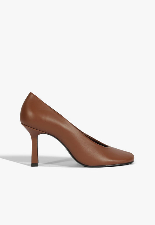 Brigitte Leather Pump PRE FALL 25 5 Brown Leather - Schutz Shoes
