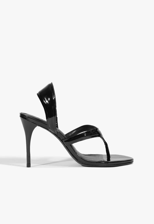Lume Sandal HIGH SUMMER 25 5 Black Patent - Schutz Shoes