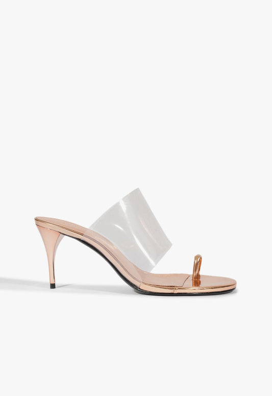 Astra Mule Sandal HIGH SUMMER 25 5 Salmon Metallic Synthetic - Schutz Shoes