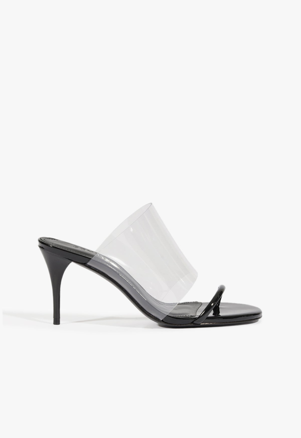 Astra Mule Sandal HIGH SUMMER 25 5 Black Patent Synthetic - Schutz Shoes