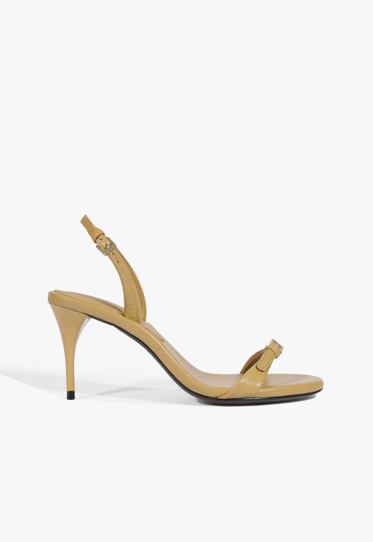 Aurora Sling Mid Leather Sandal Pre Fall 25 5 Fig Leather - Schutz Shoes
