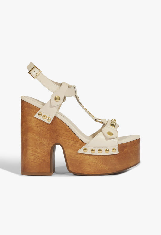 Stevie Cutout Sandal HIGH SUMMER 25 5 Sugar White Leather - Schutz Shoes