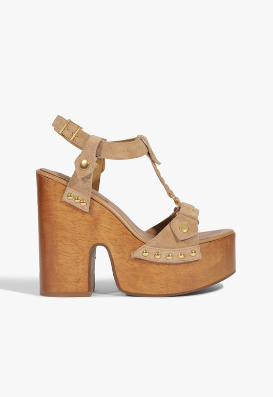 Stevie Cutout Sandal HIGH SUMMER 25 5 Sandstone Suede - Schutz Shoes
