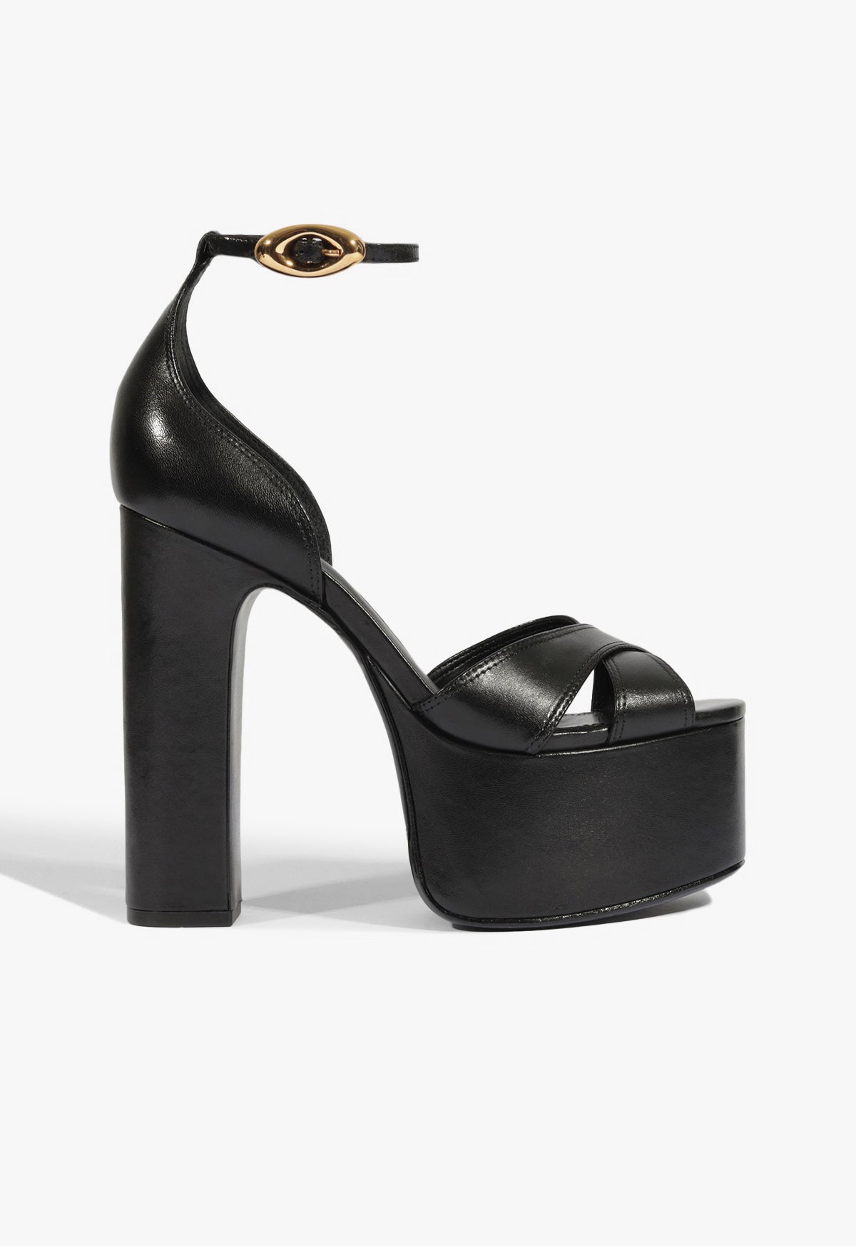Jolene Leather Sandal Pre Fall 25 5 Black Leather - Schutz Shoes