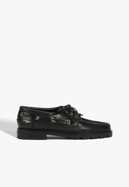 Mocaschutz Leather Flat Resort 26 5 Black Leather - Schutz Shoes